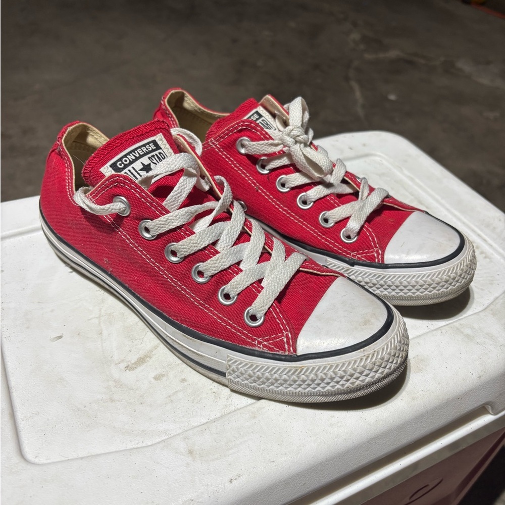 Converse Classic Red and White Low-Tops